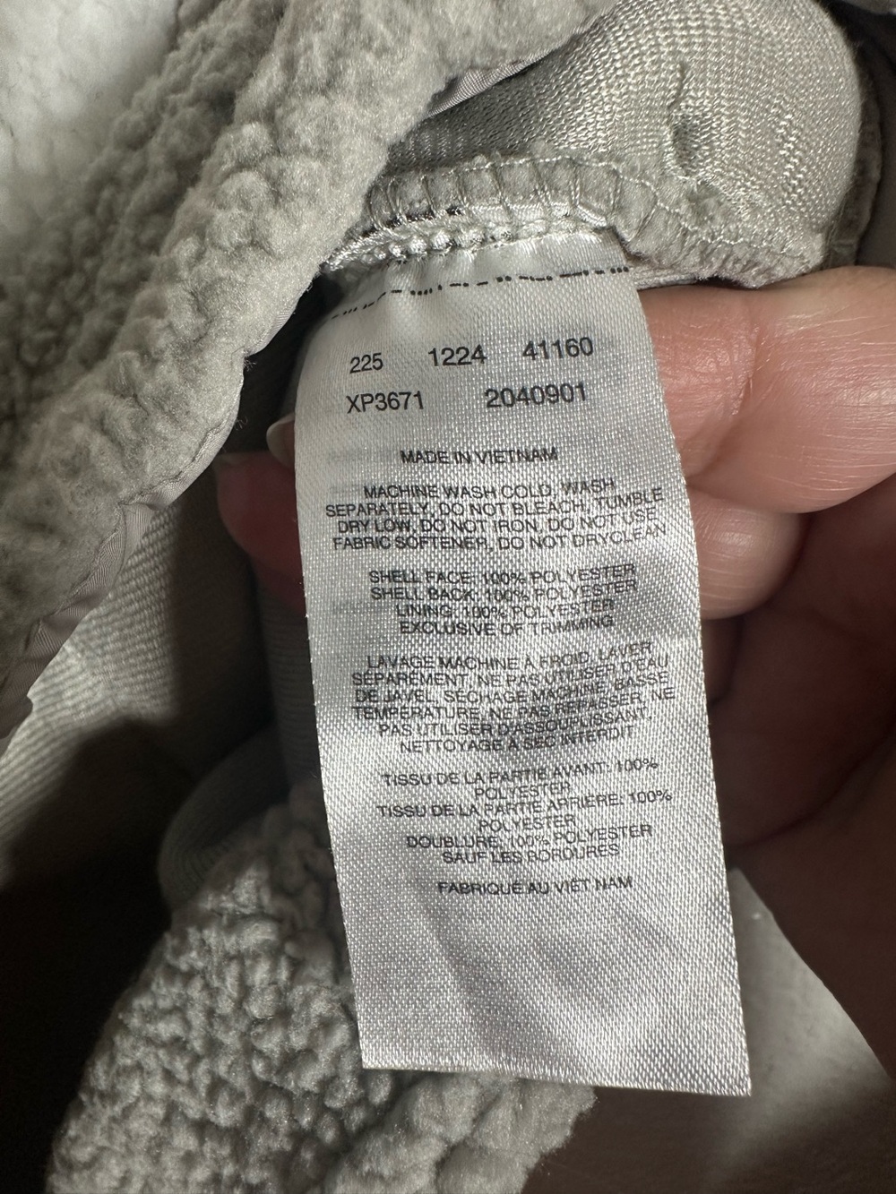 Columbia Women’s Half Snap Sherpa Fleece Grey Pullover Size S - Picture 7 of 7